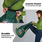 Personalized Kookaburras Field Hockey Kangaroo Grocery Bag Australian Flag Map With Abstract Green And Gold Wave Pattern