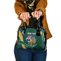 Personalized Kookaburras Field Hockey Kangaroo Shoulder Handbag Australian Flag Map With Abstract Green And Gold Wave Pattern