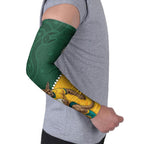 Australia Wallabies Rugby Mascot Arm Sleeves Indigenous Dot Art Style - Muscular Kangaroo Graphic