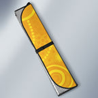 Australia Wallabies Rugby Mascot Auto Sun Shade Indigenous Dot Art Style - Muscular Kangaroo Graphic