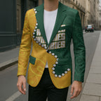 Australia Wallabies Rugby Mascot Blazer Indigenous Dot Art Style - Muscular Kangaroo Graphic