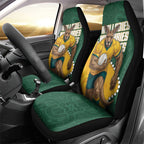 Australia Wallabies Rugby Mascot Car Seat Cover Indigenous Dot Art Style - Muscular Kangaroo Graphic