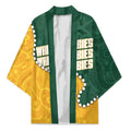 Australia Wallabies Rugby Mascot Kimono Indigenous Dot Art Style - Muscular Kangaroo Graphic