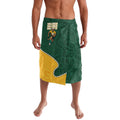 Australia Wallabies Rugby Mascot Lavalava Indigenous Dot Art Style - Muscular Kangaroo Graphic