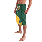 Australia Wallabies Rugby Mascot Lavalava Indigenous Dot Art Style - Muscular Kangaroo Graphic