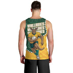 Australia Wallabies Rugby Mascot Men Tank Top Indigenous Dot Art Style - Muscular Kangaroo Graphic