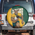 Australia Wallabies Rugby Mascot Spare Tire Cover Indigenous Dot Art Style - Muscular Kangaroo Graphic