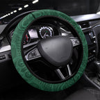Australia Wallabies Rugby Mascot Steering Wheel Cover Indigenous Dot Art Style - Muscular Kangaroo Graphic