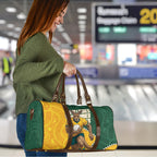Australia Wallabies Rugby Mascot Travel Bag Indigenous Dot Art Style - Muscular Kangaroo Graphic
