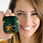 Australia Wallabies AirPods Case Aboriginal Rugby Kangaroo Mascot - Gold And Green