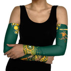 Australia Wallabies Arm Sleeves Aboriginal Rugby Kangaroo Mascot - Gold And Green