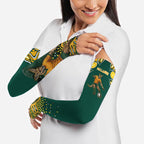 Australia Wallabies Arm Sleeves Aboriginal Rugby Kangaroo Mascot - Gold And Green