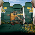 Australia Wallabies Back Car Seat Cover Aboriginal Rugby Kangaroo Mascot - Gold And Green