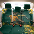 Australia Wallabies Back Car Seat Cover Aboriginal Rugby Kangaroo Mascot - Gold And Green