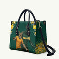 Australia Wallabies Leather Bag Aboriginal Rugby Kangaroo Mascot - Gold And Green