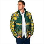 Australia Wallabies Padded Jacket Aboriginal Rugby Kangaroo Mascot - Gold And Green