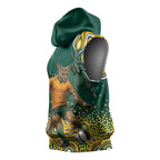 Australia Wallabies Sleeveless Hoodie Aboriginal Rugby Kangaroo Mascot - Gold And Green
