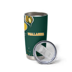 Australia Wallabies Tumbler Cup Aboriginal Rugby Kangaroo Mascot - Gold And Green