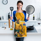 Australia Wallabies Kangaroo Apron Australia Flag And Lightning Bolt - Aboriginal Rugby Mascot