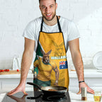 Australia Wallabies Kangaroo Apron Australia Flag And Lightning Bolt - Aboriginal Rugby Mascot