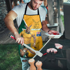 Australia Wallabies Kangaroo Apron Australia Flag And Lightning Bolt - Aboriginal Rugby Mascot