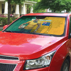 Australia Wallabies Kangaroo Auto Sun Shade Australia Flag And Lightning Bolt - Aboriginal Rugby Mascot