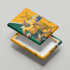 Australia Wallabies Kangaroo Canvas Wall Art Australia Flag And Lightning Bolt - Aboriginal Rugby Mascot