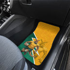 Australia Wallabies Kangaroo Car Mats Australia Flag And Lightning Bolt - Aboriginal Rugby Mascot