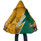 Australia Wallabies Kangaroo Cloak Australia Flag And Lightning Bolt - Aboriginal Rugby Mascot
