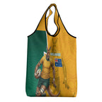 Australia Wallabies Kangaroo Grocery Bag Australia Flag And Lightning Bolt - Aboriginal Rugby Mascot