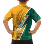 Australia Wallabies Kangaroo Hawaiian Shirt Australia Flag And Lightning Bolt - Aboriginal Rugby Mascot