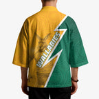 Australia Wallabies Kangaroo Kimono Australia Flag And Lightning Bolt - Aboriginal Rugby Mascot