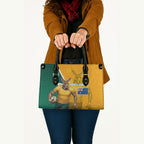 Australia Wallabies Kangaroo Leather Bag Australia Flag And Lightning Bolt - Aboriginal Rugby Mascot