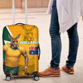 Australia Wallabies Kangaroo Luggage Cover Australia Flag And Lightning Bolt - Aboriginal Rugby Mascot