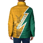 Australia Wallabies Kangaroo Padded Jacket Australia Flag And Lightning Bolt - Aboriginal Rugby Mascot