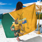 Australia Wallabies Kangaroo Sarong Australia Flag And Lightning Bolt - Aboriginal Rugby Mascot