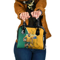 Australia Wallabies Kangaroo Shoulder Handbag Australia Flag And Lightning Bolt - Aboriginal Rugby Mascot