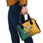 Australia Wallabies Kangaroo Shoulder Handbag Australia Flag And Lightning Bolt - Aboriginal Rugby Mascot
