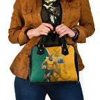 Australia Wallabies Kangaroo Shoulder Handbag Australia Flag And Lightning Bolt - Aboriginal Rugby Mascot