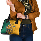 Australia Wallabies Kangaroo Shoulder Handbag Australia Flag And Lightning Bolt - Aboriginal Rugby Mascot
