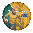 Australia Wallabies Kangaroo Spare Tire Cover Australia Flag And Lightning Bolt - Aboriginal Rugby Mascot