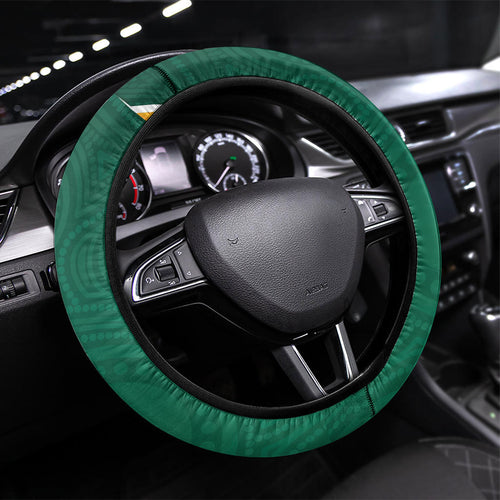 Australia Wallabies Kangaroo Steering Wheel Cover Australia Flag And Lightning Bolt - Aboriginal Rugby Mascot