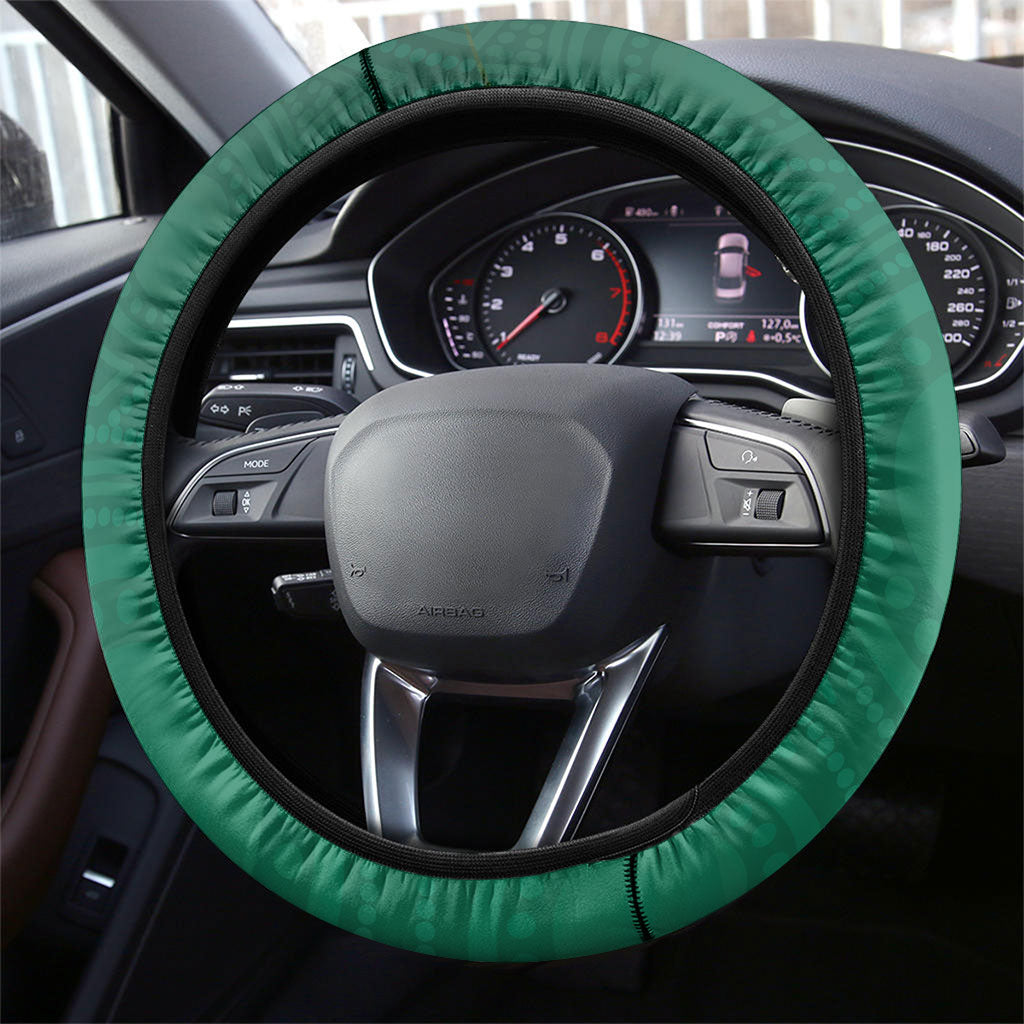 Australia Wallabies Kangaroo Steering Wheel Cover Australia Flag And Lightning Bolt - Aboriginal Rugby Mascot