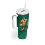 Australia Wallabies Kangaroo Tumbler With Handle Australia Flag And Lightning Bolt - Aboriginal Rugby Mascot