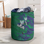 New Zealand Warriors Rugby Laundry Basket Fierce Mascot Geometric Tribal Art