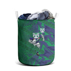 New Zealand Warriors Rugby Laundry Basket Fierce Mascot Geometric Tribal Art