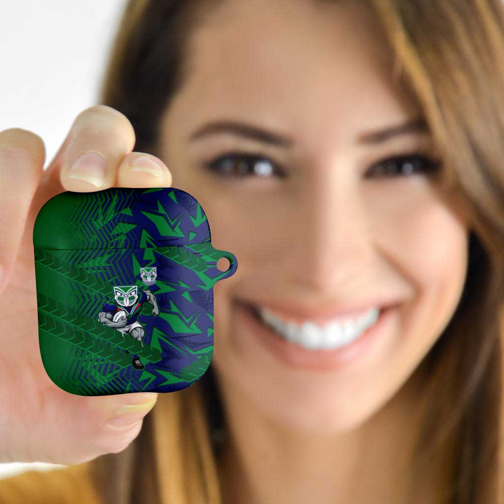 New Zealand Warriors Rugby AirPods Case Fierce Mascot Geometric Tribal Art
