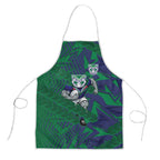 New Zealand Warriors Rugby Apron Fierce Mascot Geometric Tribal Art