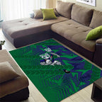 New Zealand Warriors Rugby Area Rug Fierce Mascot Geometric Tribal Art