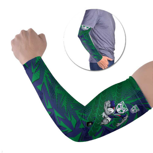New Zealand Warriors Rugby Arm Sleeves Fierce Mascot Geometric Tribal Art